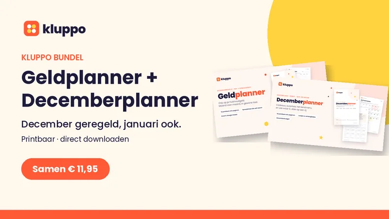 Cover van de Kluppo bundel: Geldplanner en Decemberplanner samen